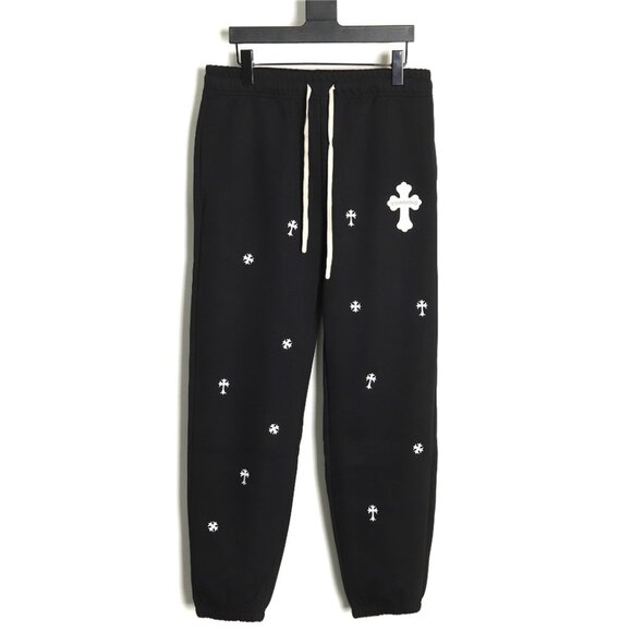 Chrome Hearts Cross Embroidered Cotton Sweatpants - Picture 1 of 9